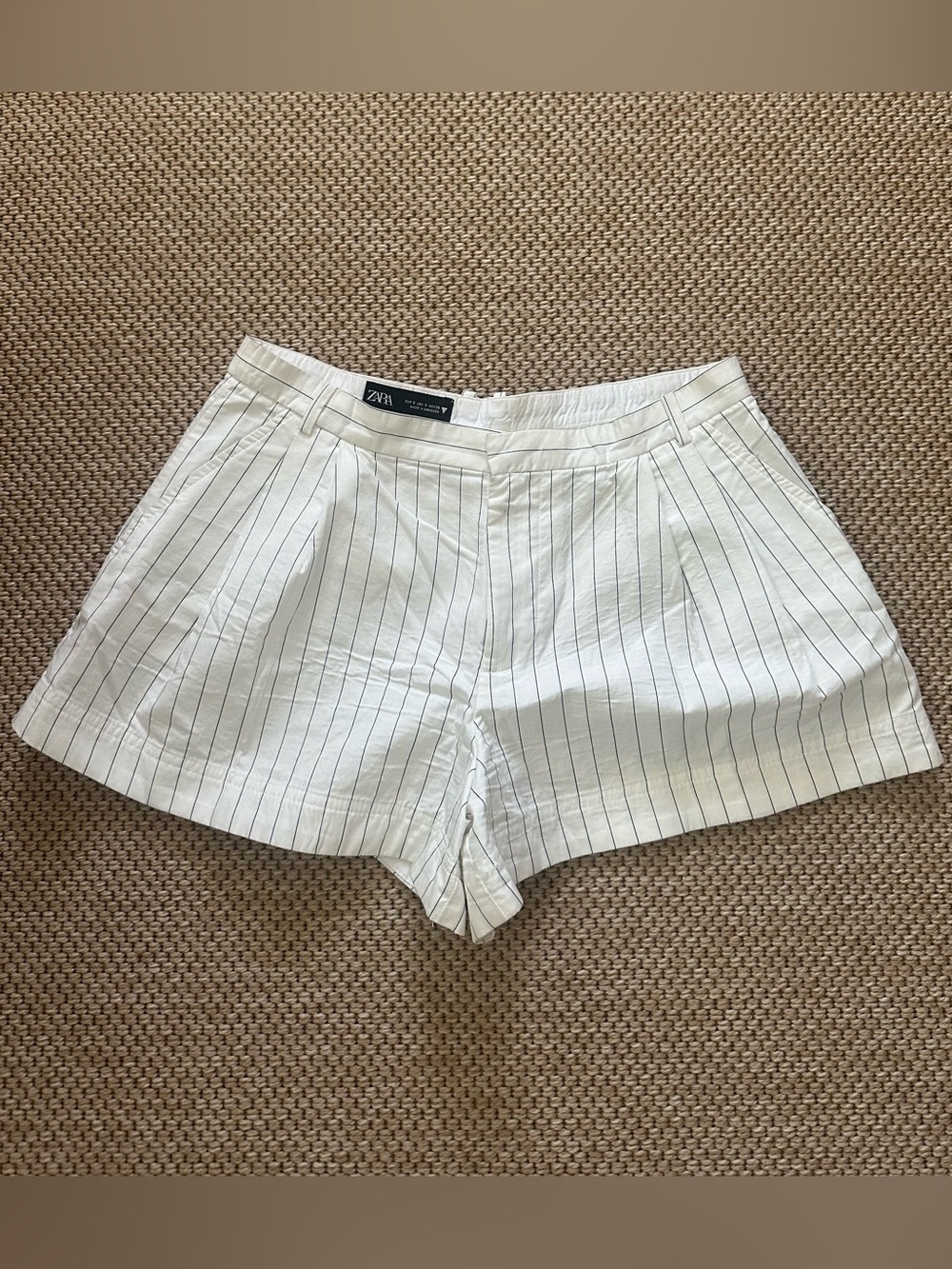ZARA Pinstripe Mini Shorts
